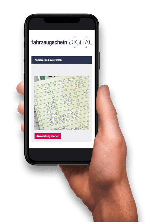 Fahrzeugschein Scan App Interface